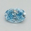 0.61 Ct. Fancy Vivid Blue Oval Lab Grown Diamond