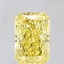 4.51 Ct. Fancy Vivid Yellow Radiant Lab Grown Diamond