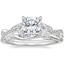 Platinum Garland Diamond Ring with Winding Willow Diamond Ring