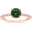 14K Rose Gold Viviana Half Coverage Diamond Ring, smalltop view