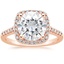 14K Rose Gold Odessa Halo Diamond Ring (1/5 ct. tw.), smalltop view