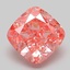 3.14 Ct. Fancy Vivid Pink Cushion Lab Grown Diamond