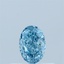 0.37 Ct. Fancy Vivid Blue Oval Lab Grown Diamond