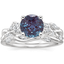 Platinum Three Stone Willow Diamond Ring (1/3 ct. tw.) with Winding Willow Diamond Ring