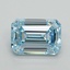 1.55 Ct. Fancy Vivid Blue Emerald Lab Grown Diamond