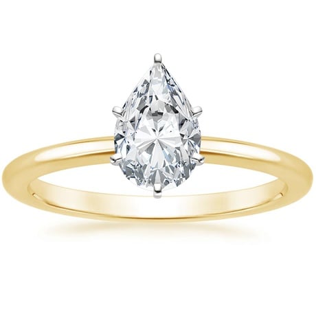 18K Yellow Gold Six-Prong Petite Comfort Fit Bridal Set