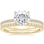 18KY Moissanite Demi Diamond Ring with Luxe Ballad Diamond Ring, smalltop view