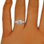 The Mabelle Ring, smalltop view on a hand