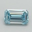 1.06 Ct. Fancy Intense Blue Emerald Lab Grown Diamond