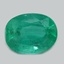 9.0x7.0mm  Green  Oval   Emerald