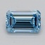 1.23 Ct. Fancy Intense  Blue Emerald Lab Grown Diamond