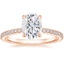 14K Rose Gold Demi Half Coverage Diamond Ring (1/5 ct. tw.), smalltop view