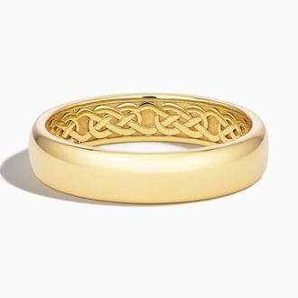 Hidden Celtic Knot 5mm Wedding Ring