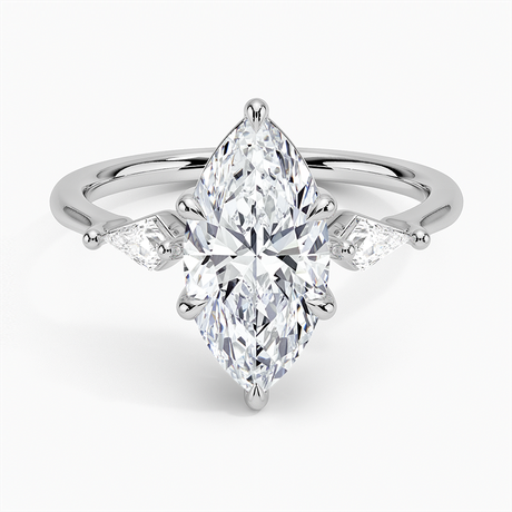 Platinum Cometa Three Stone Diamond Ring