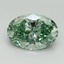 1.63 Ct. Fancy Vivid Green Oval Lab Grown Diamond