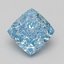 2.05 Ct. Fancy Vivid Blue Cushion Lab Grown Diamond