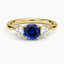 18K Yellow Gold Selene Three Stone Diamond Ring (1/3 ct. tw.), smalltop view
