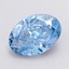 1.57 Ct. Fancy Vivid Blue Oval Lab Grown Diamond