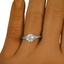 The Chantrea Ring, smallzoomed in top view on a hand