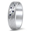 Hammered Flush Sapphire Band, smallside view