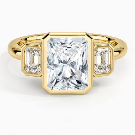 Rhiannon Bezel Three Stone Diamond Ring