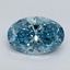 2.28 Ct. Fancy Vivid Malibu Blue Oval Lab Grown Diamond