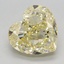3.14 Ct. Fancy Yellow Heart Lab Grown Diamond