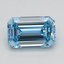 0.77 Ct. Fancy Intense Blue Emerald Lab Grown Diamond