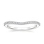 18K White Gold Curved Diamond Ring (1/6 ct. tw.), smalltop view