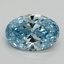 1.53 Ct. Fancy Vivid Blue Oval Lab Grown Diamond