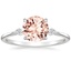 Platinum Petite Cometa Three Stone Diamond Ring, smalltop view
