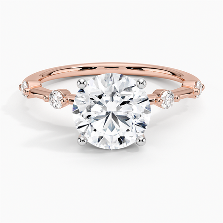 14K Rose Gold Mixed Metal Aimee Diamond Ring