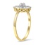 The Jacqui Ring, smalltop view on a hand