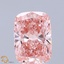 1.93 Ct. Fancy Vivid Pink Cushion Lab Grown Diamond
