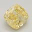2.35 Ct. Fancy Intense Yellow Cushion Lab Grown Diamond
