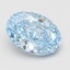 5.09 Ct. Fancy Vivid Blue Oval Lab Grown Diamond