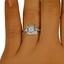 The Maysun Ring, smallzoomed in top view on a hand
