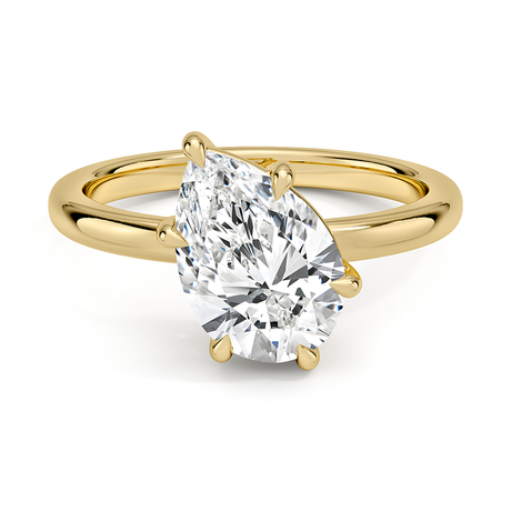 Angled Solitaire Diamond Ring