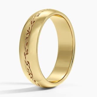 Verdure Engraved 5mm Ring