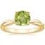 18K Yellow Gold Twisted Vine Solitaire Ring, smalltop view
