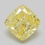 3.02 Ct. Fancy Intense Yellow Cushion Lab Grown Diamond