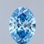 1.70 Ct. Fancy Vivid Blue Oval Lab Grown Diamond