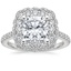 Platinum Rosa Halo Diamond Ring, smalltop view
