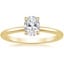 18K Yellow Gold Petite Elodie 1.5mm Ring, smalltop view