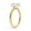 Split Halo Diamond Mixed Metal Ring, smallside view