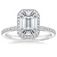 18K White Gold Simply Tacori Cathedral Drape Diamond Ring, smalltop view