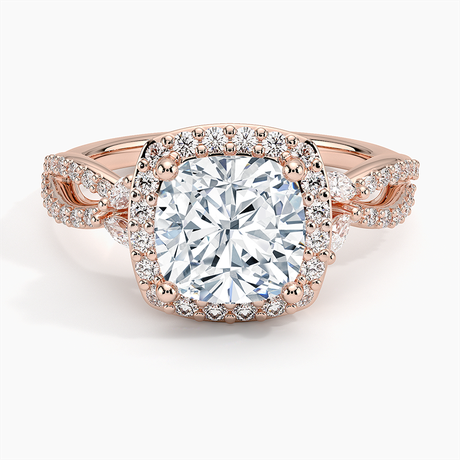 14K Rose Gold Luxe Willow Halo Diamond Ring (2/5 ct. tw.)