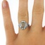The Antonia Ring, smallzoomed in top view on a hand
