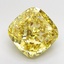 4.83 Ct. Fancy Intense  Yellow Cushion Lab Grown Diamond