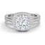 Custom Cushion Halo Double Band Diamond Ring